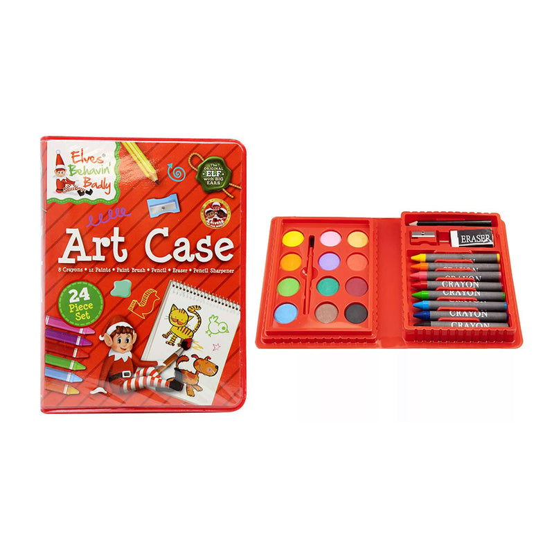 Christmas Elf Art Case Kids Drawing Colouring Art & Craft
