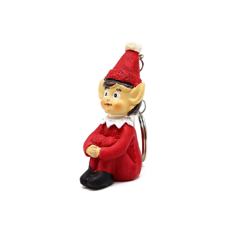 Polystone Naughty But Lucky Elf Keyring 2Inch