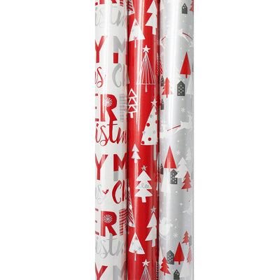 Christmas Red And White Gift Wrapping Paper 4M