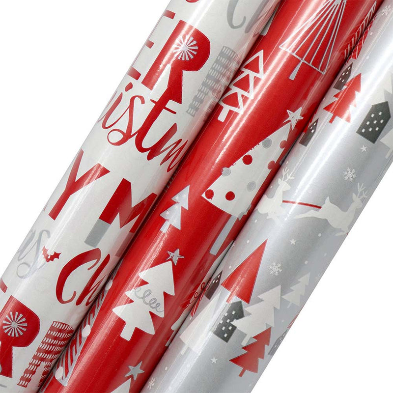 Christmas Red And White Gift Wrapping Paper 4M