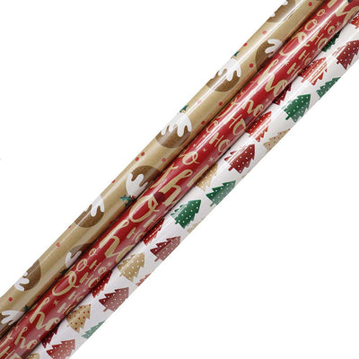 Festive Kraft Gift Wrapping Paper 2M