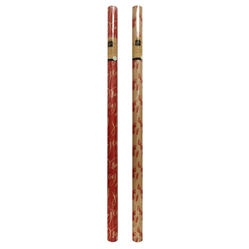 Kraft Stag Design Gift Wrapping Paper 2M