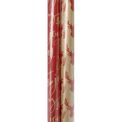 Kraft Stag Design Gift Wrapping Paper 2M
