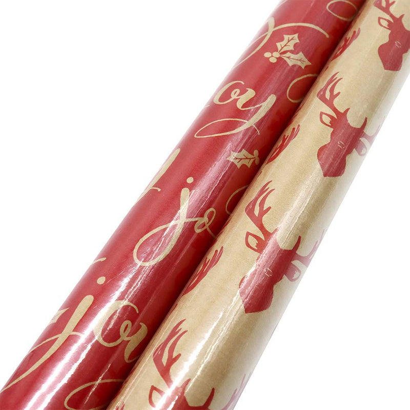 Kraft Stag Design Gift Wrapping Paper 2M