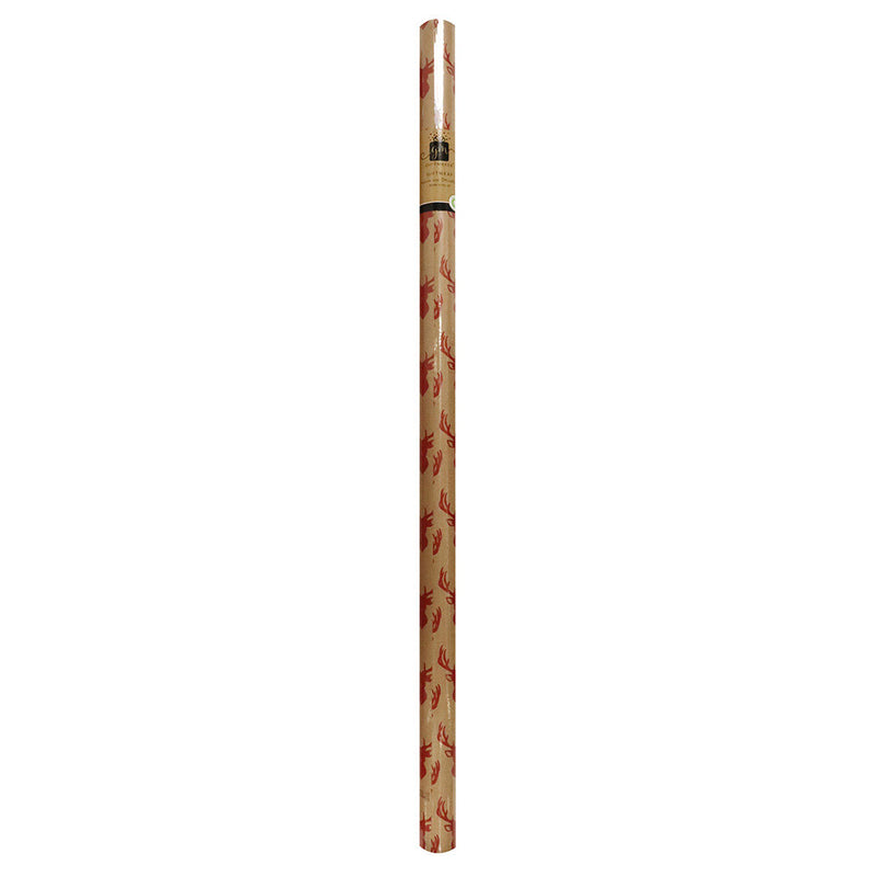 Kraft Stag Design Gift Wrapping Paper 2M