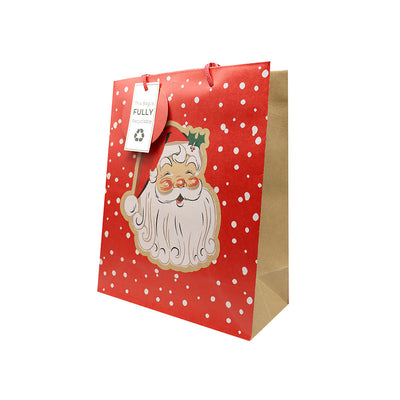 Christmas Kraft Gift Bag 3Pack Medium