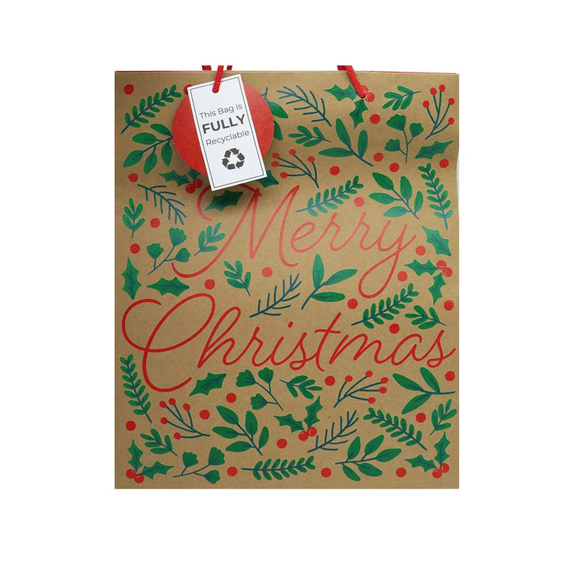 Christmas Kraft Gift Bag 2Pack Large