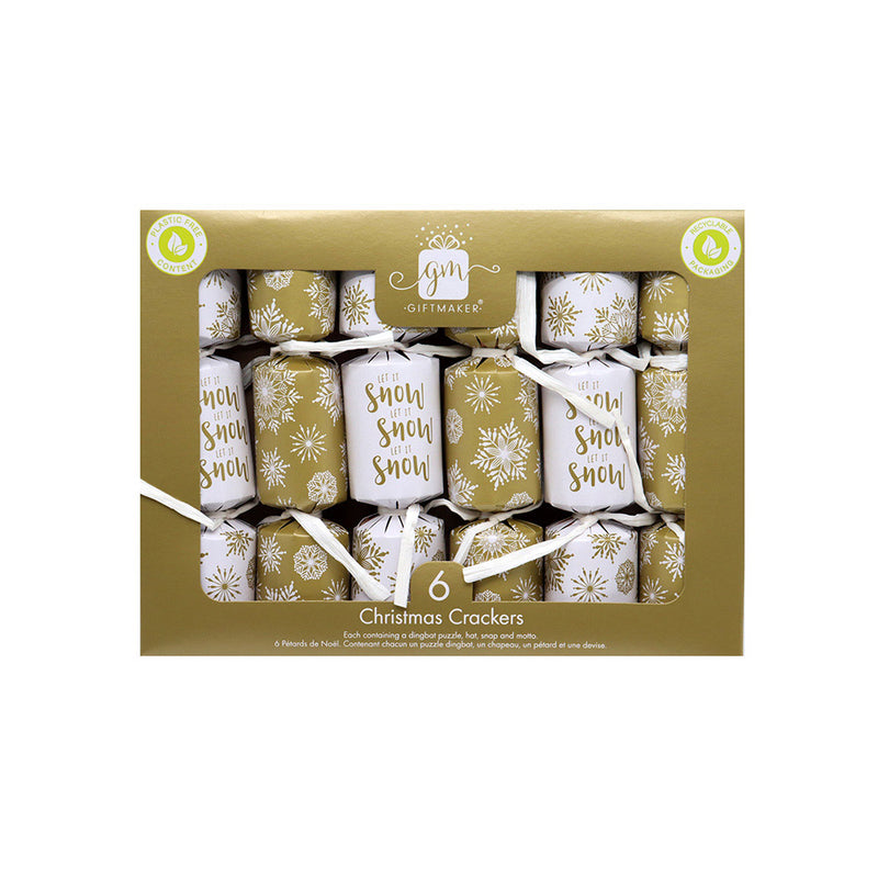 Christmas Crackers 6inch x 6 Contemp Gold & Silver Mix