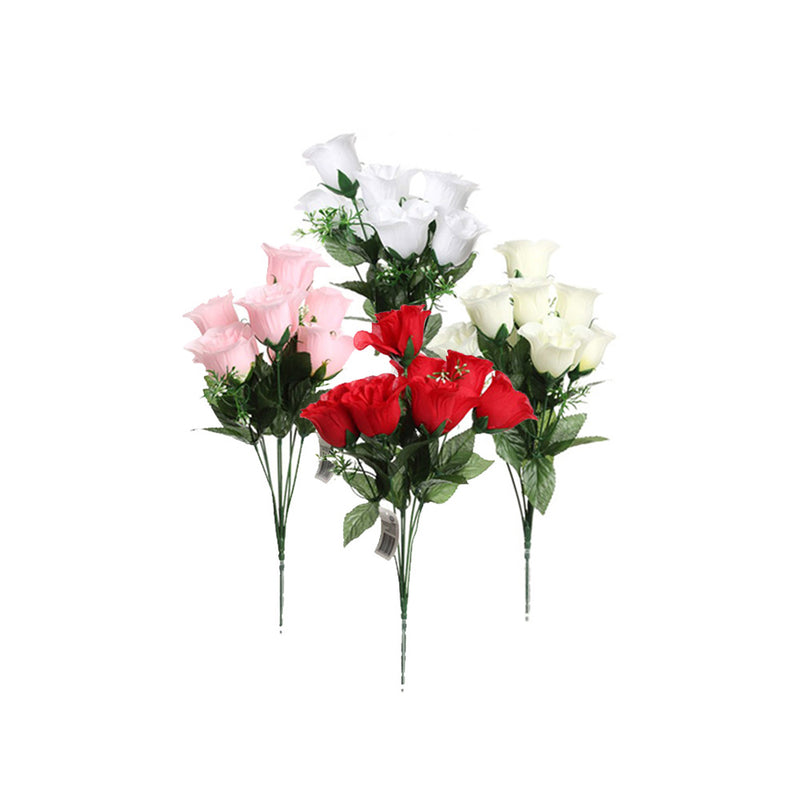 Artificial Rose Buds Flowers Bouquet 4 Colours