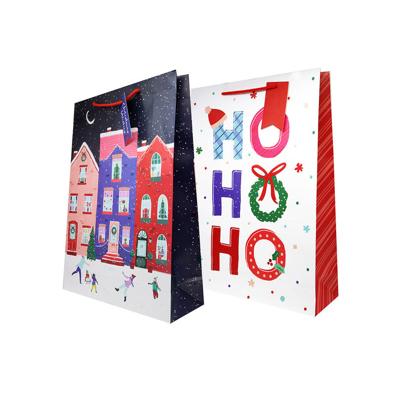 Single Christmas Contemporary Design Gift Bag Large