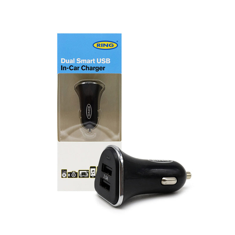 Dual Smart USB In-Car Charger 12 & 24V