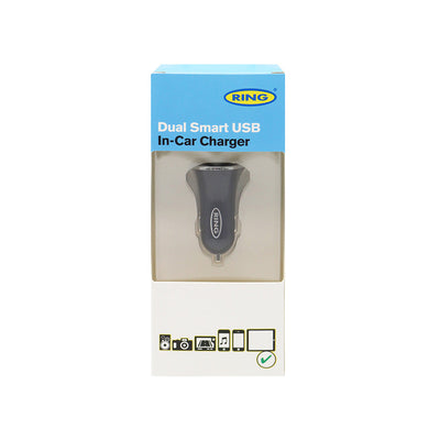 Dual Smart USB In-Car Charger 12 & 24V