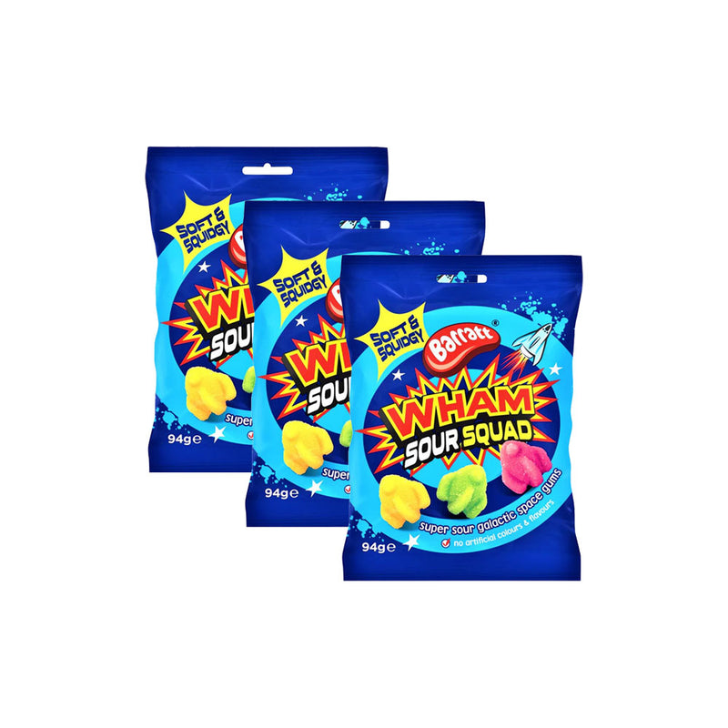 Barratt Wham Sour Squad Galactic Space Gums 94g x 3Pack
