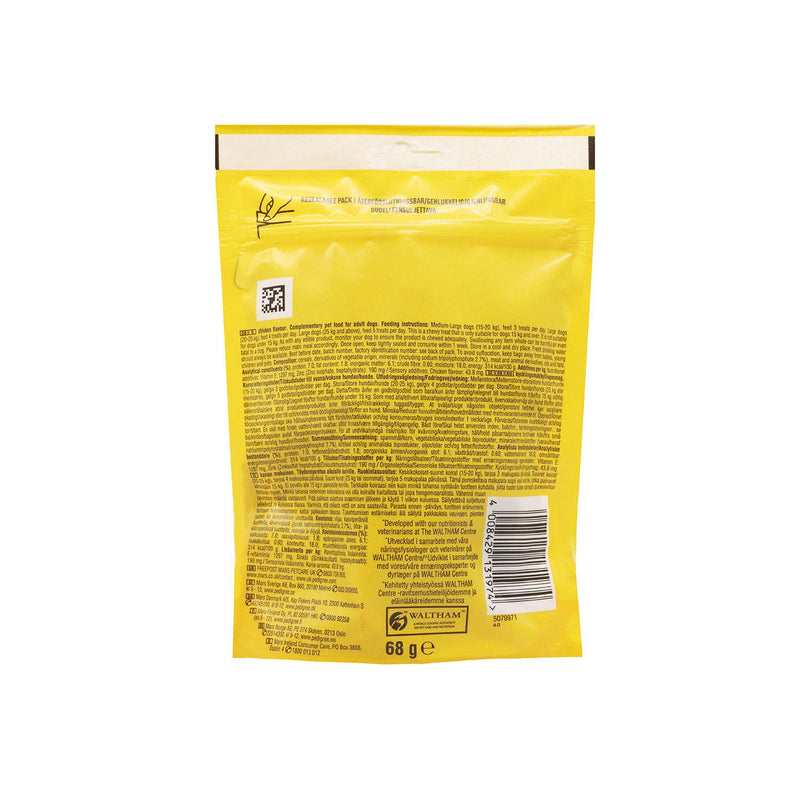 Pedigree Dentastix Chewy Chunx Maxi Adult Dog Treats Chicken 68g x 2Pack
