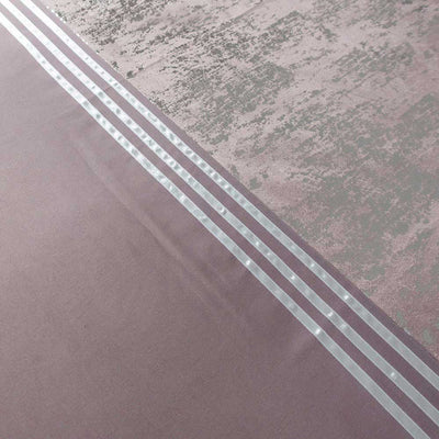 Mauve Velvet Panel Duvet Set King Size