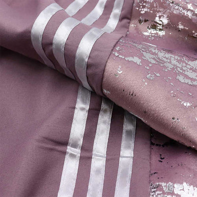 Mauve Velvet Panel Duvet Set Single Size