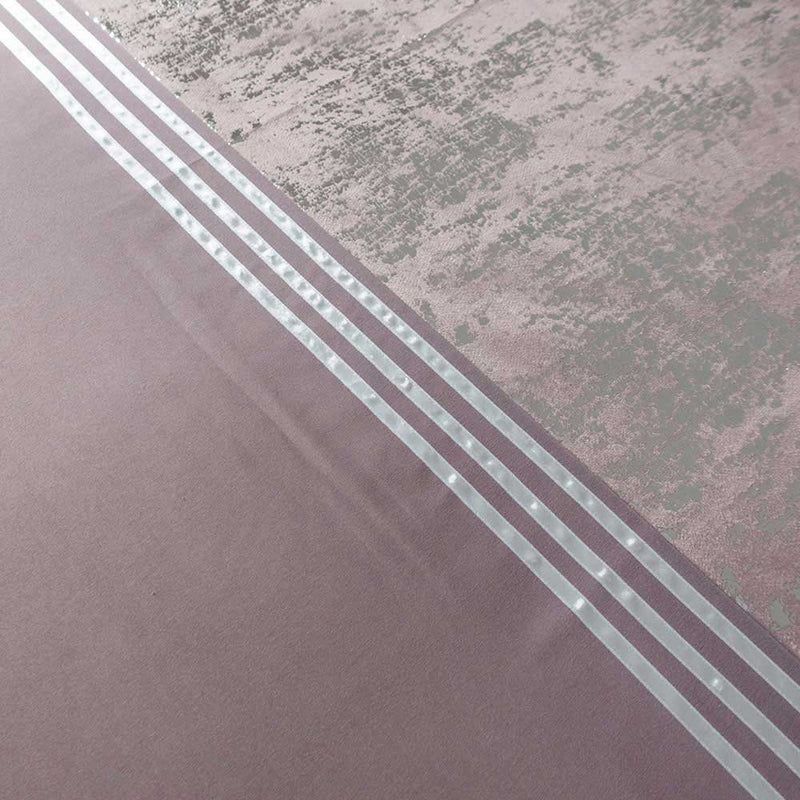 Mauve Velvet Panel Duvet Set Single Size