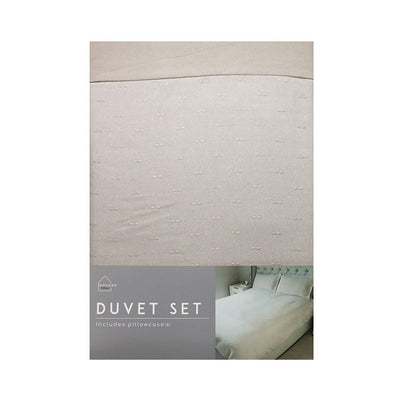Dotted Jacquard Panel Duvet Set King Size