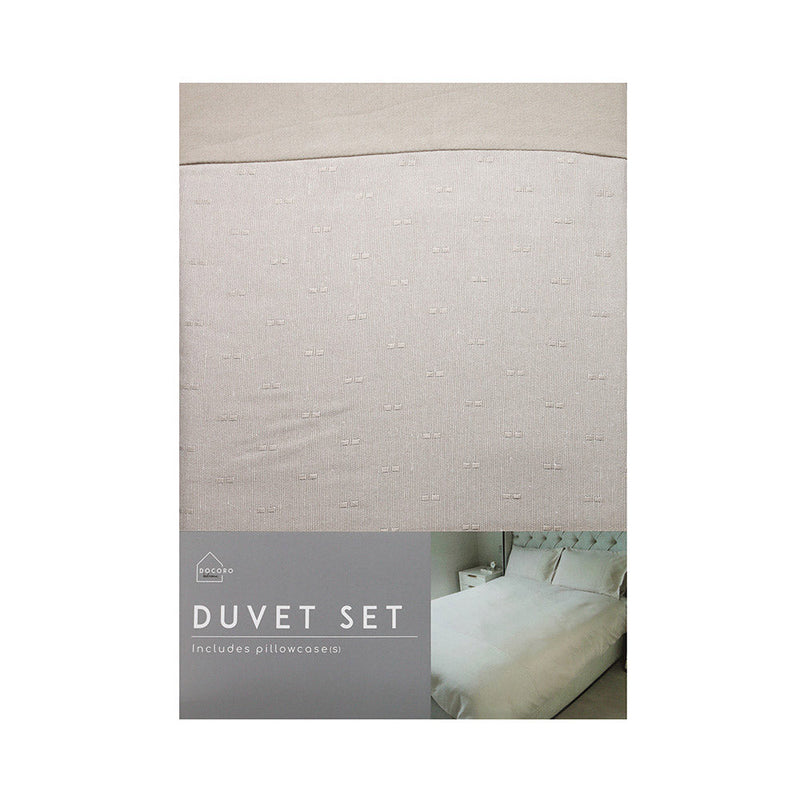 Dotted Jacquard Panel Duvet Set King Size