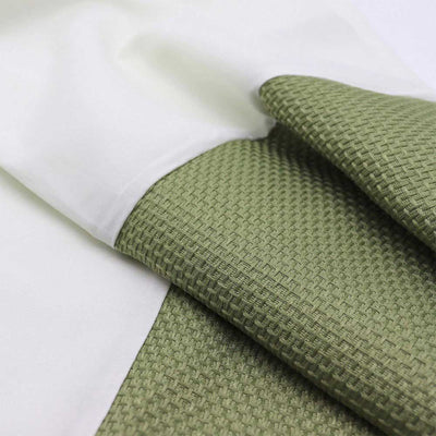 Lime Jacquard Panel Duvet Set Single Size