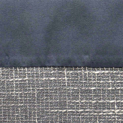 Natural Jacquard Panel Navy Duvet Set Double Size