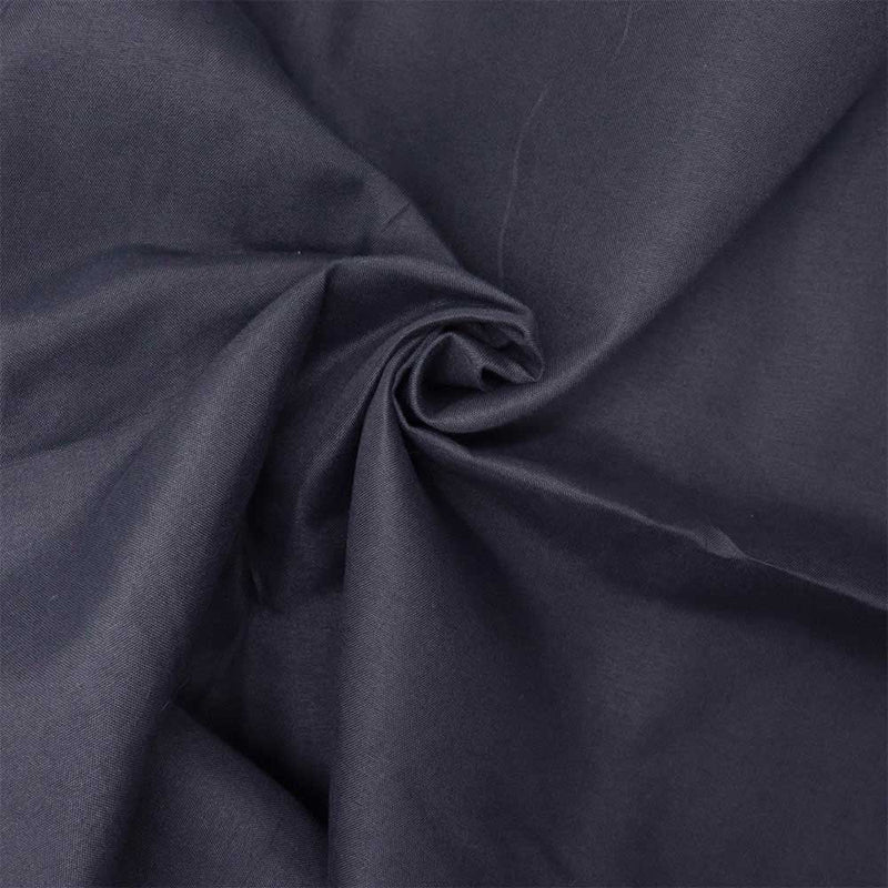 Natural Jacquard Panel Navy Duvet Set Double Size