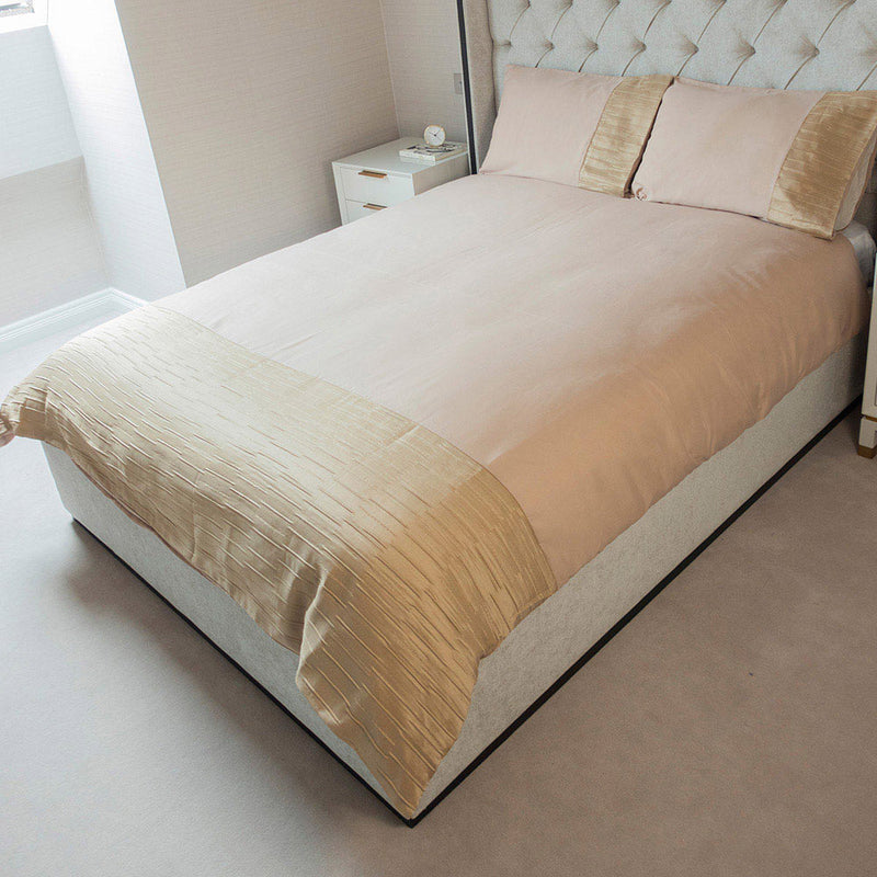 Natural Jacquard Linen Beige Duvet Set King Size