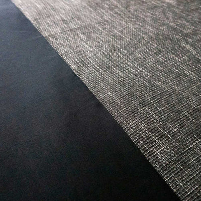 Natural Jacquard Panel Navy Duvet Set King Size