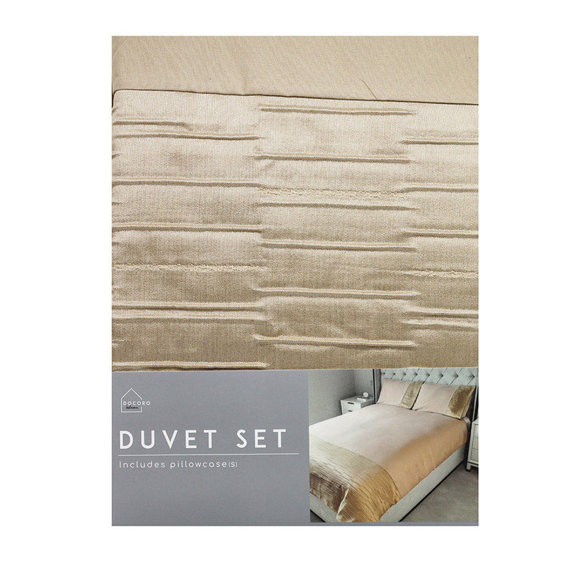 Natural Jacquard Linen Beige Duvet Set Single Size