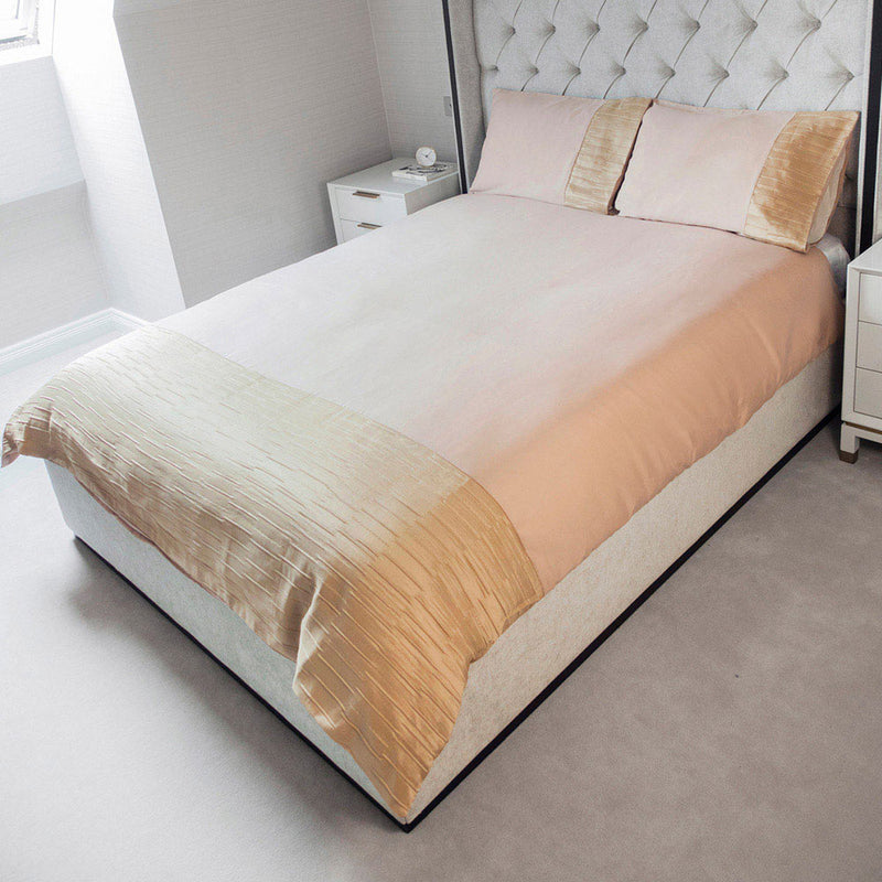 Natural Jacquard Linen Beige Duvet Set Single Size