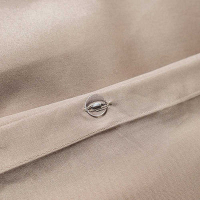 Natural Jacquard Linen Beige Duvet Set Single Size