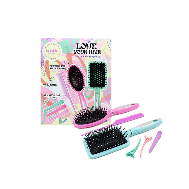 Bubble Boutique 6 Piece Hair Brush Set
