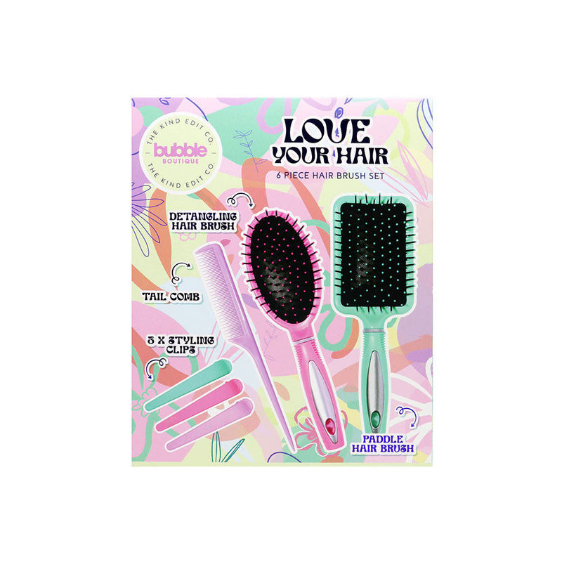 Bubble Boutique 6 Piece Hair Brush Set