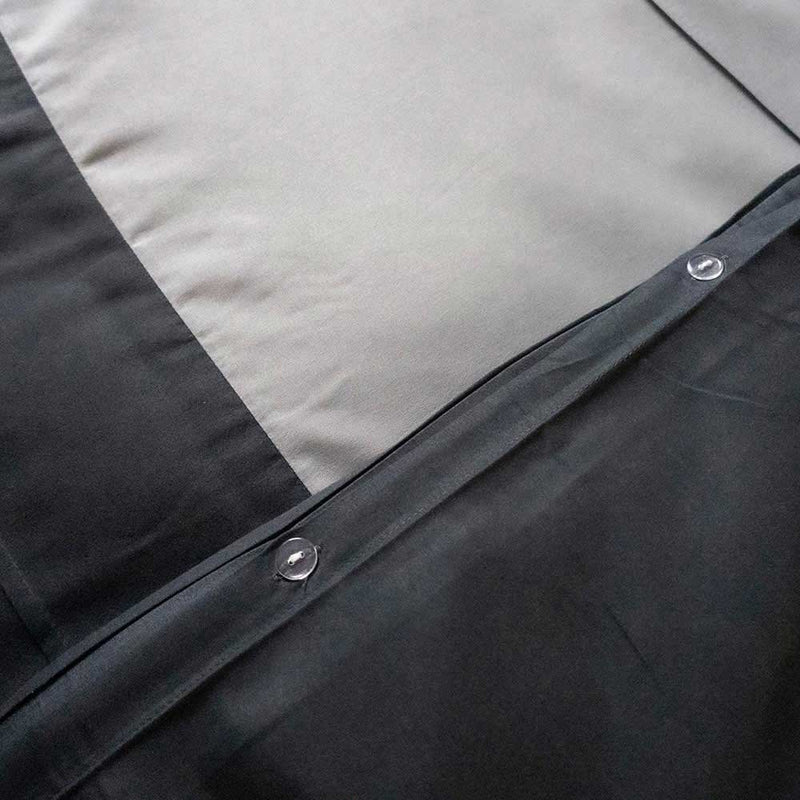 Grey Panel With Fitting Sheet Duvet Set Double Size
