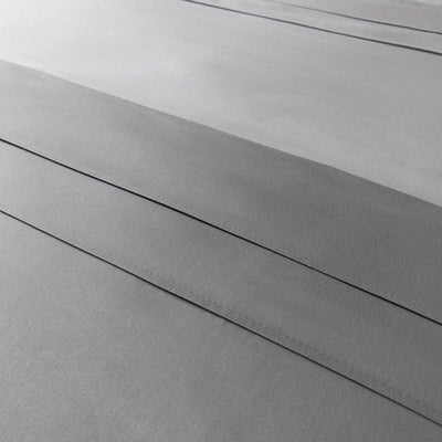 Grey Panel With Fitting Sheet Duvet Set King Size