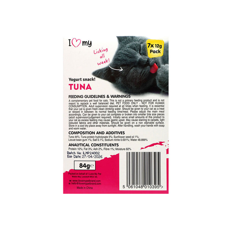 I Love My Pets Tuna Yogurt Cat Snack 7x12g x 4PK