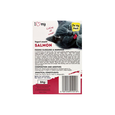 I Love My Pets Salmon Yogurt Cat Snack 7x12g x 4PK