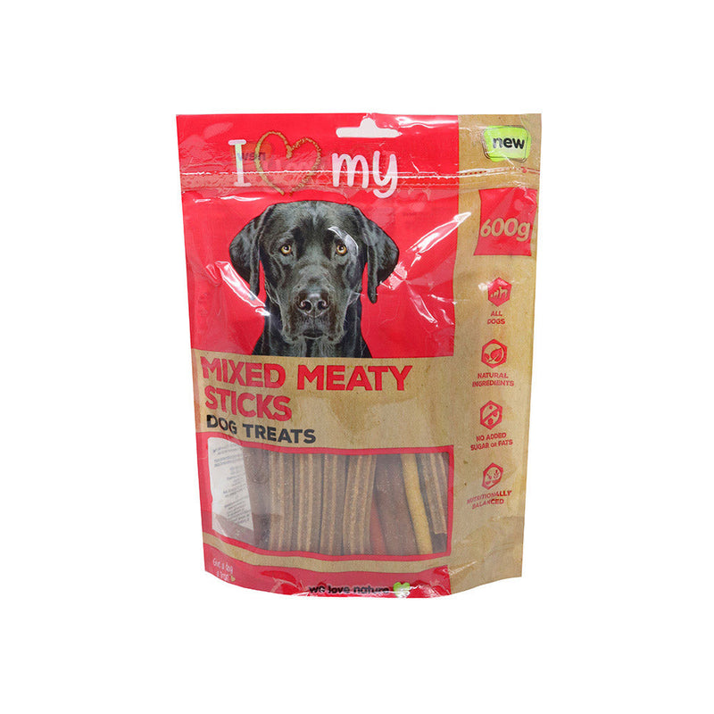 I Love My Pet Mixed Meaty Sticks Dog Treats 600g