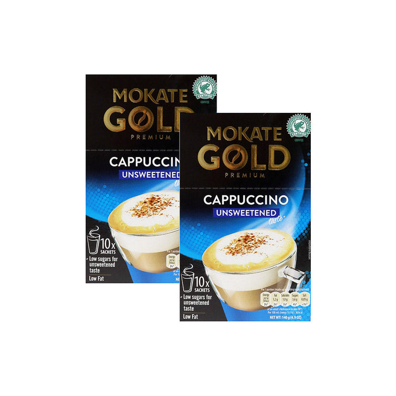 Mokate Gold Premium Cappuccino Unsweetened Instant Coffee 10S x 2Pack
