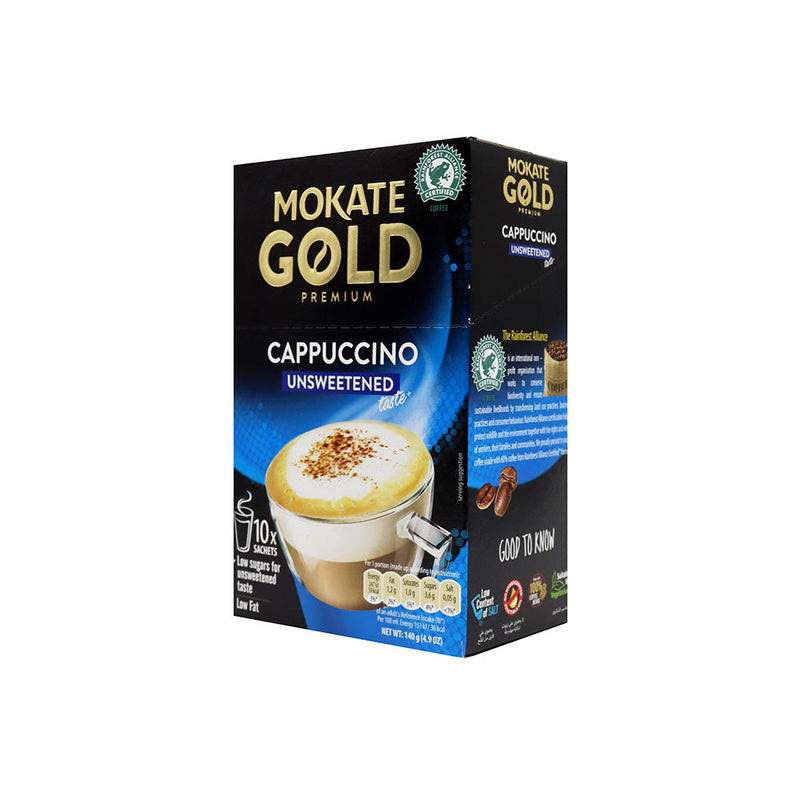 Mokate Gold Premium Cappuccino Unsweetened Instant Coffee 10S x 2Pack