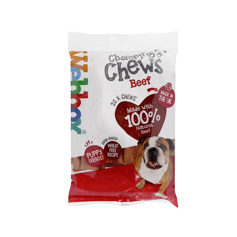 Webbox Meaty Chomping Chews Beef Dog Treats 200g