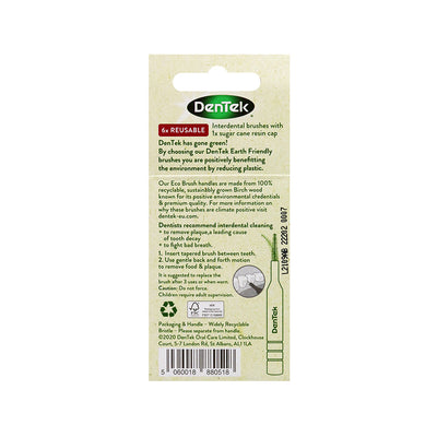DenTek Earth Friendly Birch Wood Interdental Brush 0.5mm 6PK