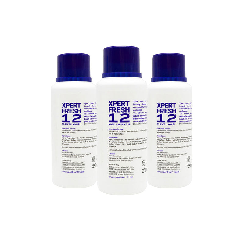 Xpert Fresh 12 Strong Extra Strong Mint Mouthwash 250ML x 3PK