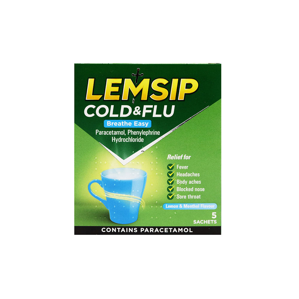 Lemsip Cold & Flu Breathe Easy 5 Sachets – Selected Finds