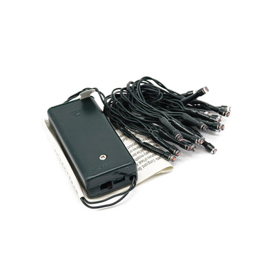 20 Red Indoor String Lights with Green Cable 2.2M