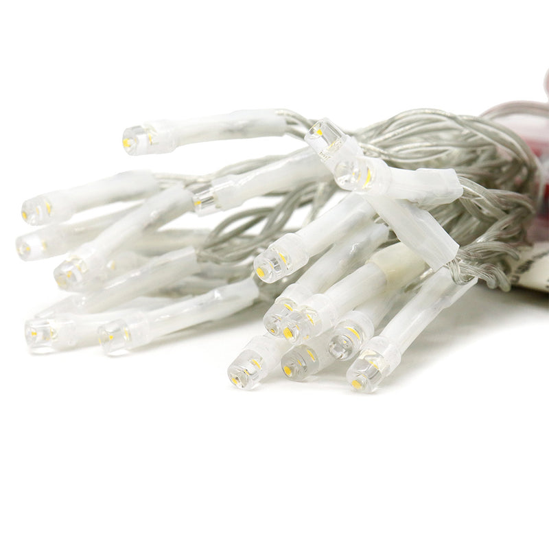20 Warm White Indoor String Lights with Clear Cable 2.2M