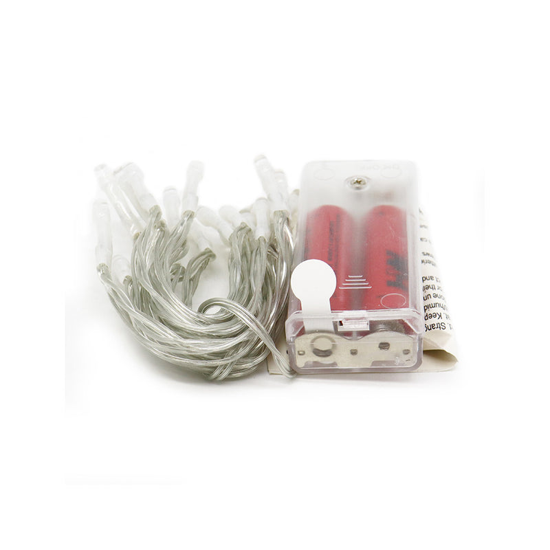 20 Multicoloured Indoor String Lights with Clear Cable 2.2M