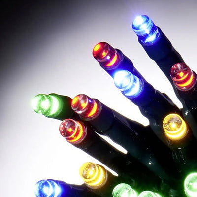 20 Multicoloured Indoor String Lights with Clear Cable 2.2M