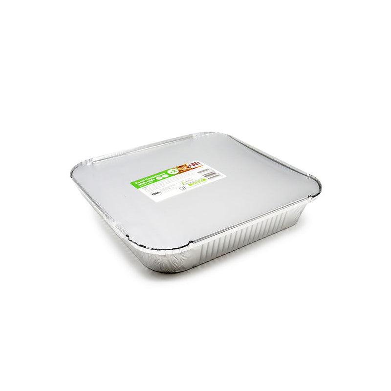 Foil Food Container With Lid Extra Large 2Pack