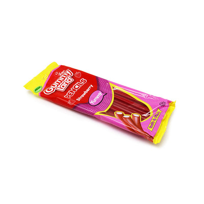 Gummy Land Strawberry Fizzy Pencils Sweets 150g